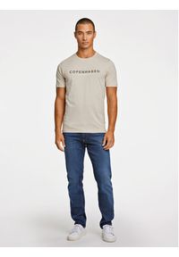 Lindbergh T-Shirt 30-400200 Beżowy Relaxed Fit. Kolor: beżowy. Materiał: bawełna #2