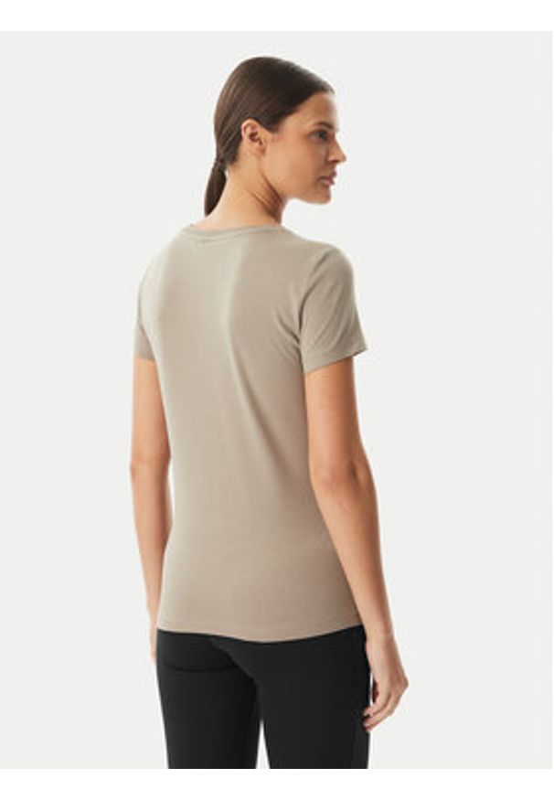 EA7 Emporio Armani T-Shirt 7W001045 AF10373 U6167 Brązowy Regular Fit. Kolor: brązowy. Materiał: bawełna