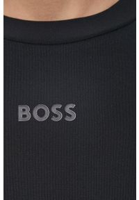 BOSS - Boss Bluza Athleisure 50463007 męska kolor czarny z nadrukiem. Okazja: na co dzień. Kolor: czarny. Materiał: materiał, dzianina. Wzór: nadruk. Styl: casual #3