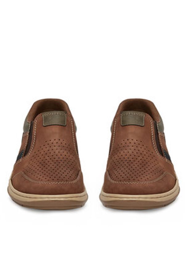 Rieker Półbuty 17371-25 Brązowy. Kolor: brązowy. Materiał: nubuk, skóra