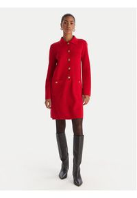 Luisa Spagnoli Sukienka dzianinowa Magilla 100109 Czerwony Regular Fit. Kolor: czerwony. Materiał: wełna #4