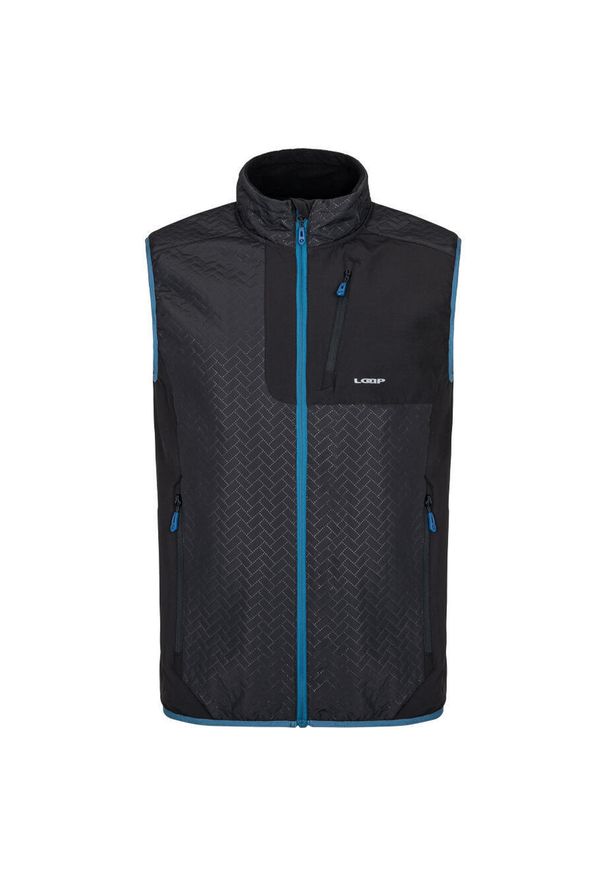 ZONE PERFECT - Kamizelka męska LOAP Urkel, czarna, S. Kolor: wielokolorowy, niebieski, czarny