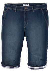 Bermudy dżinsowe ze stretchem Regular Fit bonprix niebieski "stone" (dirty overdyed). Kolor: niebieski. Długość: długie #1