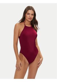 Calvin Klein Swimwear Strój kąpielowy KW0KW02733 Bordowy. Kolor: czerwony. Materiał: syntetyk