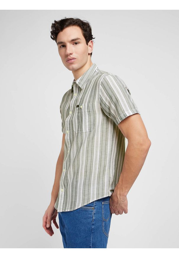 Lee - LEE MĘSKA KOSZULA LEE SS LEESURE SHIRT SUMMIT 112351147