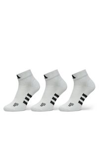 Adidas - adidas Skarpety wysokie unisex Performance Light Mid-Cut Socks 3 Pairs HT3445 Biały. Kolor: biały. Materiał: bawełna