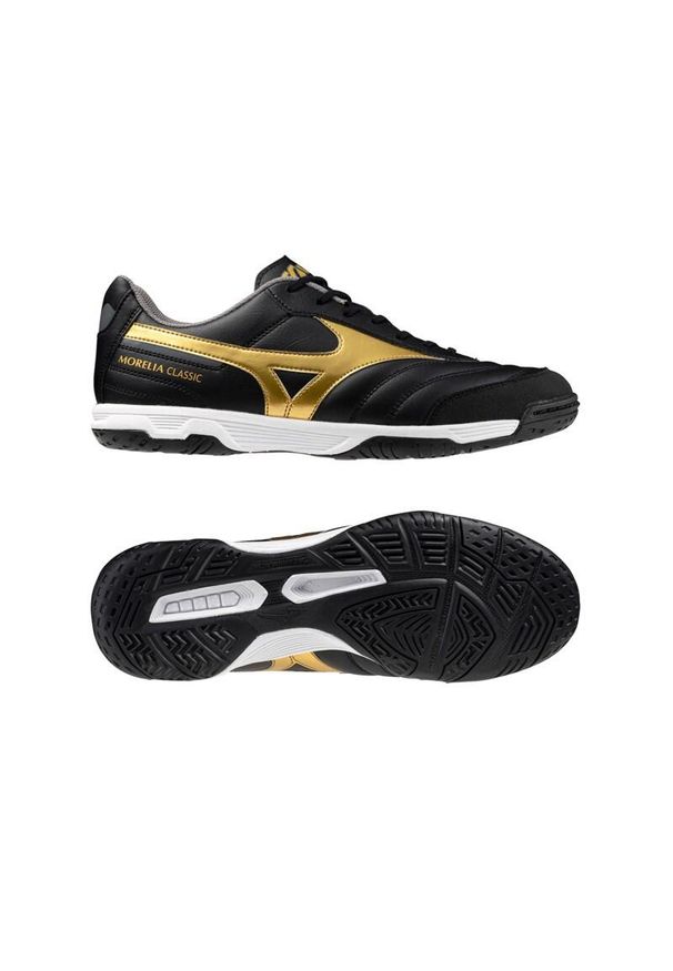 Buty halowe - halówki męskie, Mizuno Morelia Sala Classic In. Kolor: żółty, czarny, wielokolorowy. Sport: piłka nożna