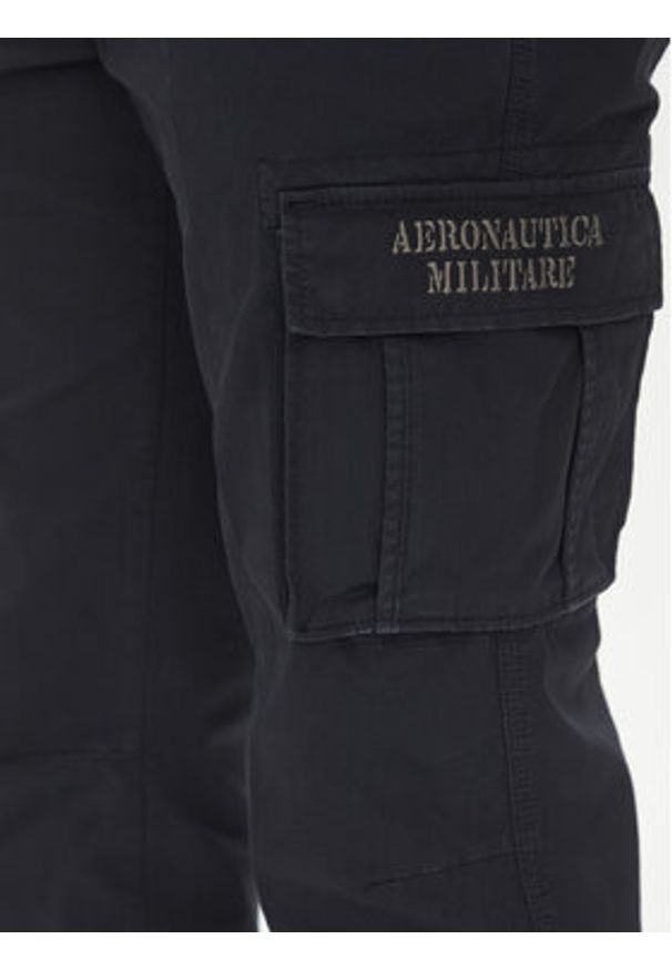 Aeronautica Militare Spodnie materiałowe 251PA1329CT2443 Granatowy Regular Fit. Kolor: niebieski. Materiał: bawełna