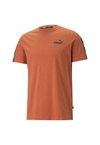 T-shirt z krótkim rękawem męski Puma ESS+ TAPE. Kolor: pomarańczowy. Długość rękawa: krótki rękaw. Długość: krótkie