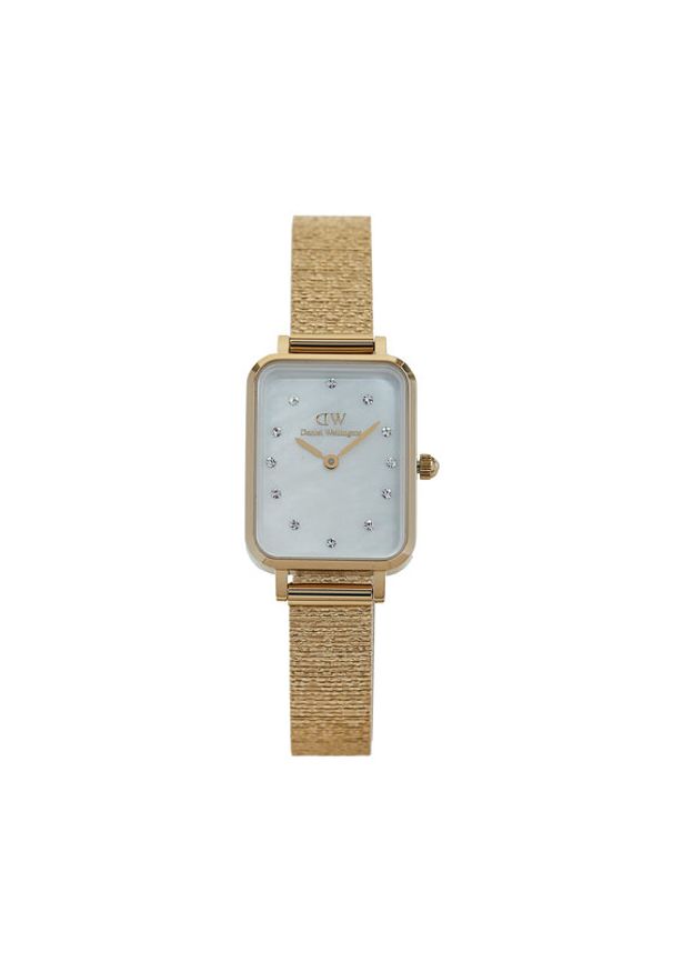 Daniel Wellington Zegarek Quadro Lumine Pressed Piano DW00100582 Złoty. Kolor: złoty