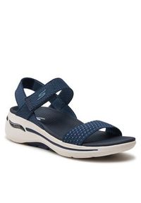skechers - Skechers Sandały Go Walk Arch Fit Sandal-Polished 140264/NVY Granatowy. Kolor: niebieski. Materiał: materiał #6