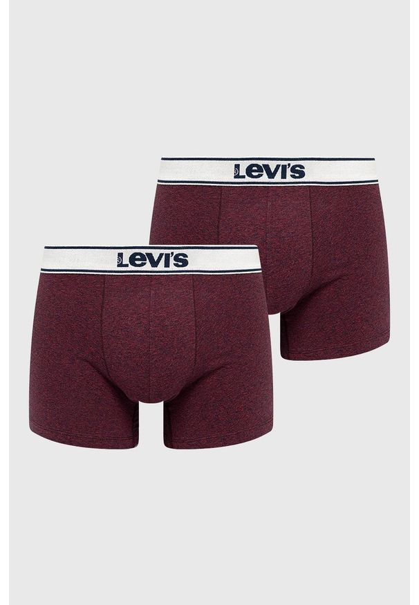 Levi's® - Levi's Bokserki (2-pack) męskie kolor brązowy 37149.0401-red. Kolor: czerwony