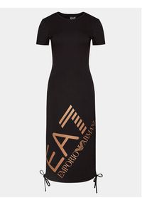 EA7 Emporio Armani Sukienka codzienna 3DTA63 TJFKZ 1200 Czarny Slim Fit. Okazja: na co dzień. Kolor: czarny. Materiał: bawełna. Typ sukienki: proste. Styl: casual #4