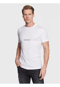 Calvin Klein Jeans T-Shirt J30J322848 Biały Slim Fit. Kolor: biały. Materiał: bawełna #1