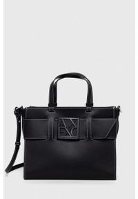 Armani Exchange torebka kolor czarny. Kolor: czarny. Rodzaj torebki: na ramię #1