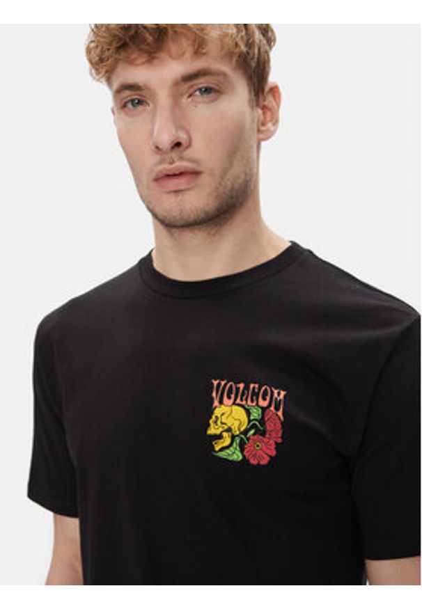 Volcom T-Shirt Tooflow A3512551 Czarny Classic Fit. Kolor: czarny. Materiał: bawełna