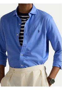Polo Ralph Lauren Koszula 710899386004 Niebieski Slim Fit. Typ kołnierza: polo. Kolor: niebieski. Materiał: bawełna #4