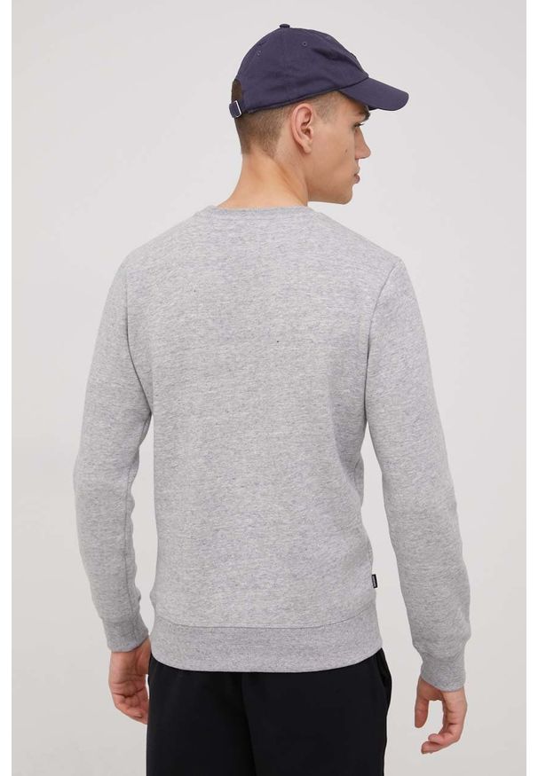 Superdry bluza męska kolor szary melanżowa. Okazja: na co dzień. Kolor: szary. Materiał: bawełna, dzianina. Wzór: melanż. Styl: casual