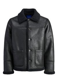 Jack & Jones - Jack&Jones Kurtka z imitacji skóry Cambridge 12282946 Czarny Regular Fit. Kolor: czarny. Materiał: skóra