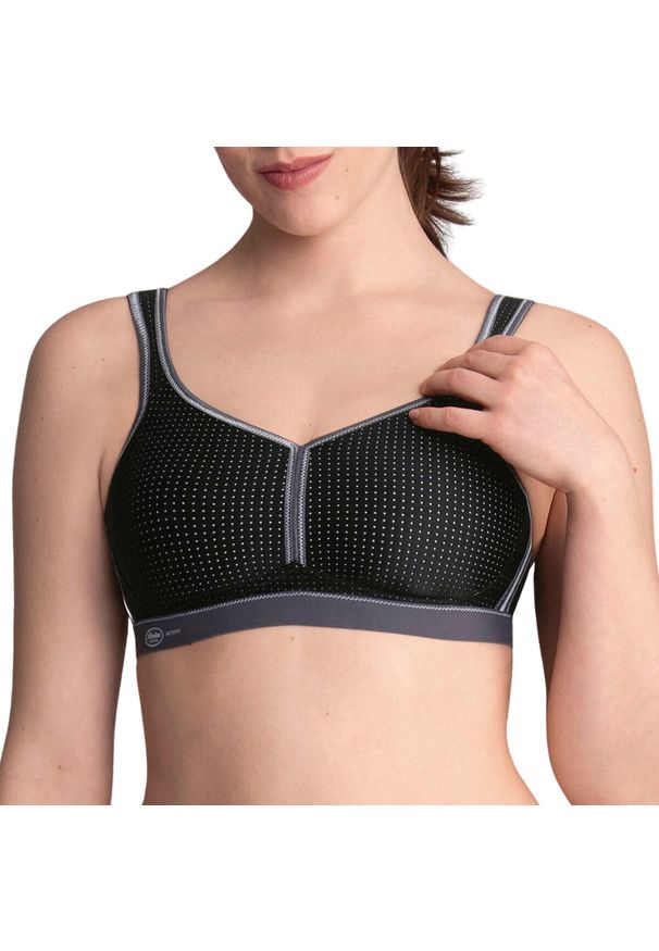 ANITA ACTIVE - Stanik do biegania Performance z wysoki poziomem podtrzymywania. Kolor: czarny, biały, wielokolorowy. Materiał: poliester, elastan, poliamid. Sport: fitness