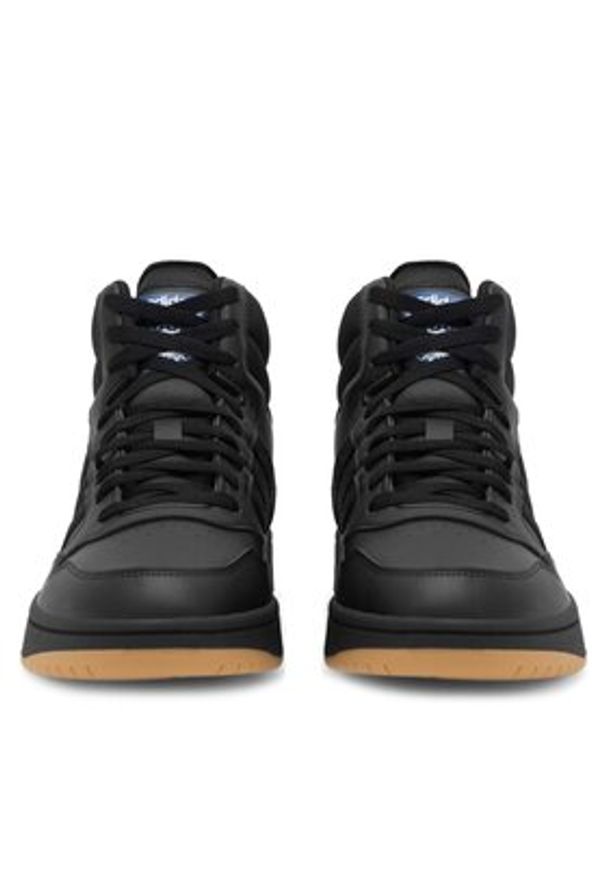 Adidas - adidas Sneakersy HOOPS 3.0 MID GY4745 Czarny. Kolor: czarny. Materiał: materiał