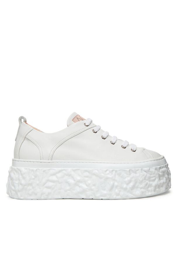 AGL Sneakersy Magma D776001PGKA076A634 Biały. Kolor: biały. Materiał: skóra