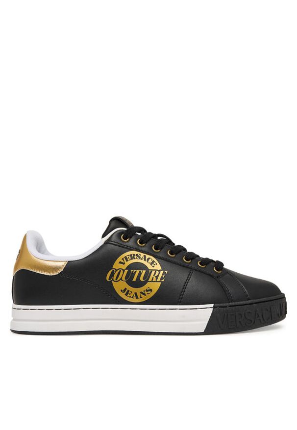 Versace Jeans Couture Sneakersy 80YA3SK1 Czarny. Kolor: czarny. Materiał: skóra