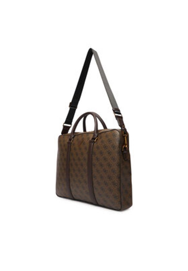 Guess Torba na laptopa HMMILO P6169 Brązowy. Kolor: brązowy. Materiał: skóra
