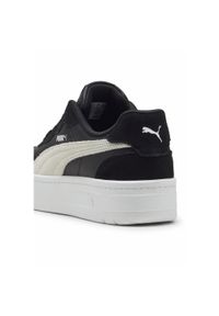 Puma - Damskie sneakersy Court Lally Skye z zamszu PUMA Black White. Kolor: czarny, biały, wielokolorowy. Materiał: zamsz. Sport: tenis