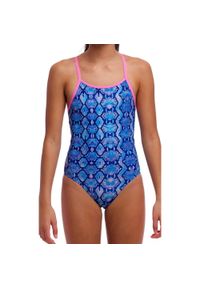 Strój kąpielowy jednoczęściowy FUNKITA Blue Viper - dziewczęcy. Kolor: niebieski #1