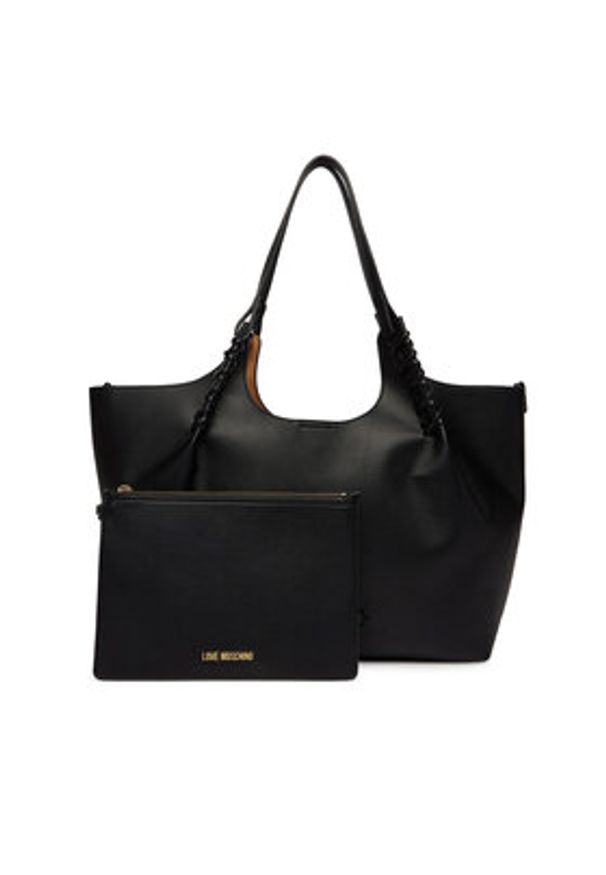 Love Moschino - LOVE MOSCHINO Torebka JC4297PP0OKL0000 Czarny. Kolor: czarny. Materiał: skórzane