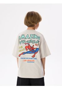Reserved - T-shirt Spider-Man - jasnoszary. Kolor: szary. Materiał: bawełna, dzianina #1