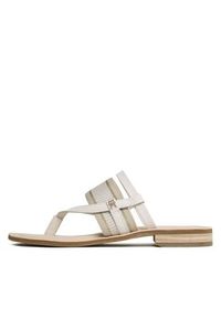 TOMMY HILFIGER - Tommy Hilfiger Japonki Th Webbing Mule Sandal FW0FW07275 Biały. Kolor: biały. Materiał: skóra