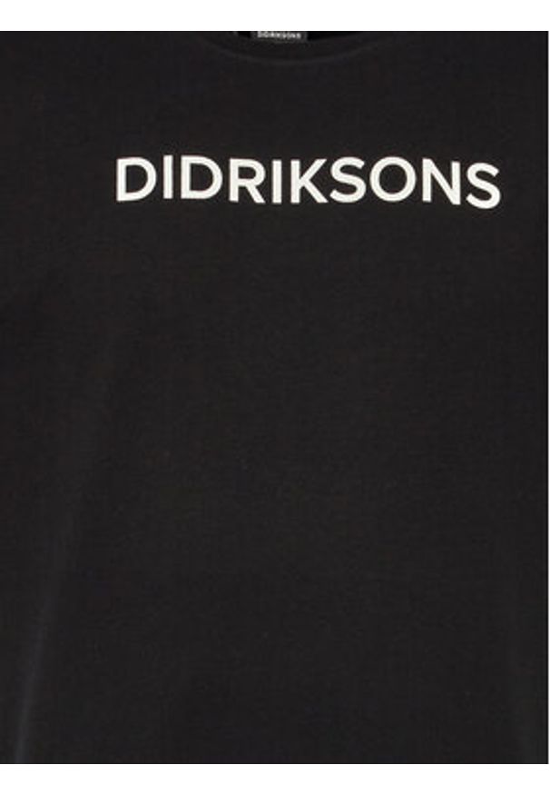 Didriksons T-Shirt Harald 505551 Czarny Regular Fit. Kolor: czarny. Materiał: bawełna
