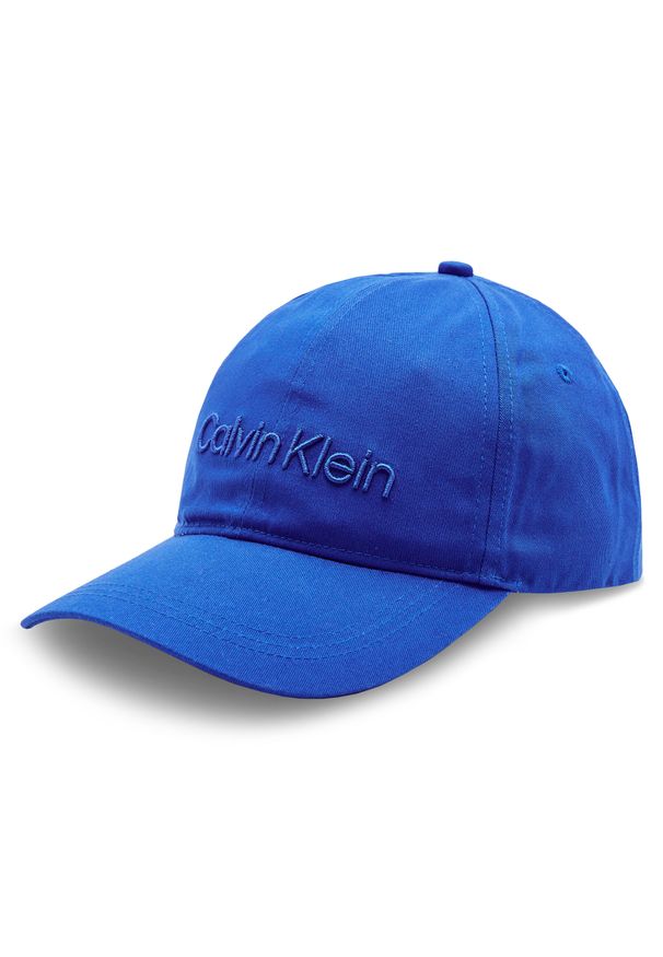 Czapka z daszkiem Calvin Klein Embroidery K50K505737 C85. Kolor: niebieski. Materiał: bawełna, materiał