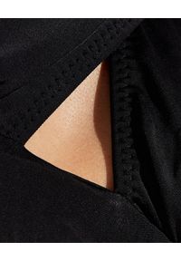 NORMA KAMALI - Czarny top od bikini. Kolor: czarny. Materiał: materiał