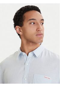 Calvin Klein Jeans Koszula LV04RF120G Błękitny Regular Fit. Kolor: niebieski. Materiał: wiskoza #5