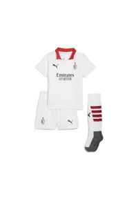 Puma - Dziecięcy strój wyjazdowy AC Milan 24/25 PUMA White. Kolor: biały