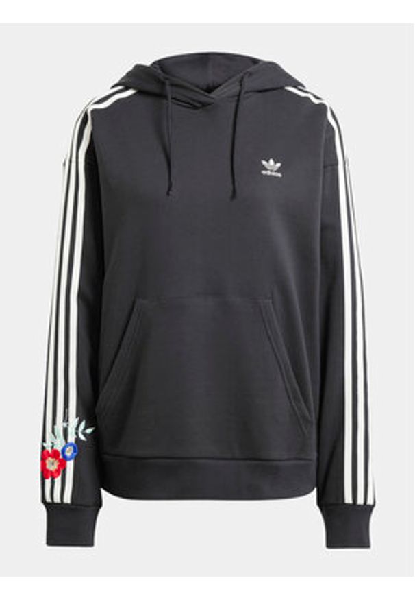 Adidas - adidas Bluza Graphics Floral IU2515 Czarny Loose Fit. Kolor: czarny. Materiał: bawełna