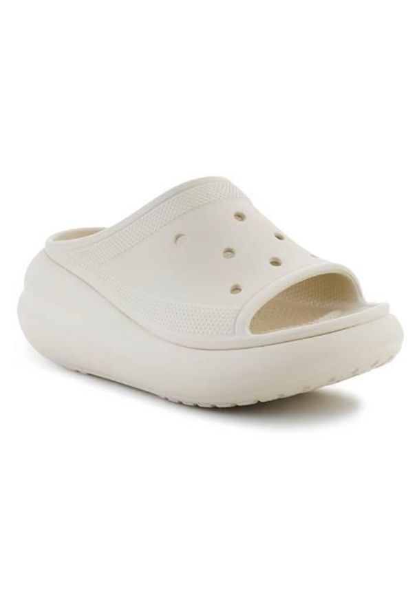 Klapki damskie Crocs Crush Slide Bone Os. Kolor: biały, wielokolorowy. Materiał: syntetyk, materiał