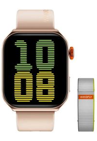 WATCHMARK - Smartwatch Weofly Edge 2 złoty. Rodzaj zegarka: smartwatch. Kolor: złoty