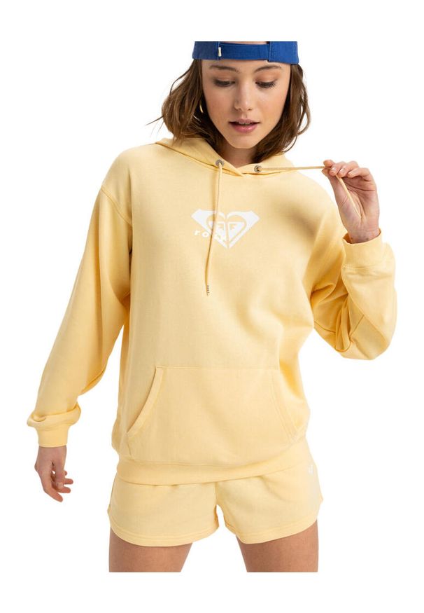 Roxy - Bluza z kapturem dla Kobiety SURF STOKED. Typ kołnierza: kaptur. Kolor: żółty. Materiał: materiał, poliester, bawełna. Sezon: zima
