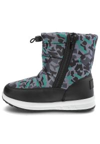 Big-Star - Szare Śniegowce Big Star Ocieplane Buty Dziecięce. Kolor: szary. Materiał: futro, skóra ekologiczna, materiał, syntetyk. Szerokość cholewki: normalna. Wzór: kolorowy. Sezon: zima #4