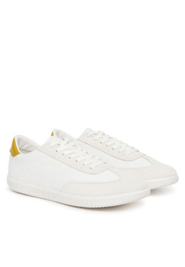 Calvin Klein Sneakersy Low Top Lace Up Cv Mix HM0HM01724 Biały. Kolor: biały. Materiał: materiał