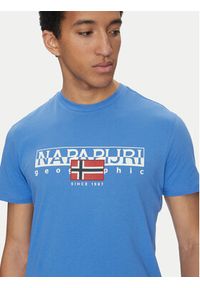 Napapijri T-Shirt S-Aylmer NP0A4HTO Niebieski Regular Fit. Kolor: niebieski. Materiał: bawełna #5