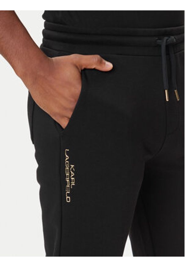 Karl Lagerfeld - KARL LAGERFELD Spodnie dresowe 705062 554942 Czarny Regular Fit. Kolor: czarny. Materiał: bawełna