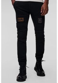 Aeronautica Militare - AERONAUTICA MILITARE Czarne męskie bojówki Jersey Anti-G, Rozmiar XL. Okazja: na co dzień. Kolor: czarny. Materiał: jersey. Styl: casual