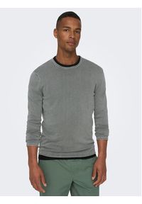 Only & Sons Sweter 22006806 Szary Regular Fit. Kolor: szary. Materiał: bawełna