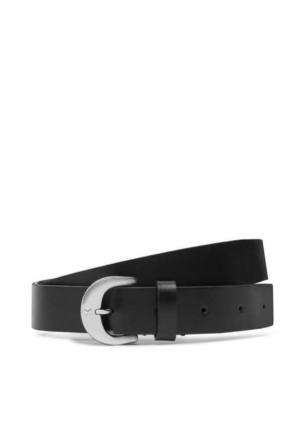 Calvin Klein Jeans Pasek Damski Casual Pin Buckle 25Mm LV04K7015G Czarny. Kolor: czarny. Materiał: skóra