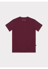Pako Lorente - PAKO LORENTE – Bawełniany bordowy t-shirt z okrągłym dekoltem. Okazja: na co dzień. Kolor: niebieski, czerwony. Materiał: bawełna. Styl: casual